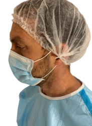 Czepek jednorazowy biały rozmiar 42 cm Teo-31 - 100 sztuk Czepek jednorazowy biały rozmiar 42 cm Teo-31 - 100 sztuk