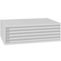 Wzmocniona szafa na mapy szkolne, rysunki format A0 - SRM 100 W ST do piętrowania Wzmocniona szafa na mapy szkolne, rysunki format A0 - SRM 100 W ST do piętrowania