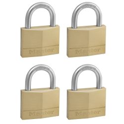 Zestaw 4 sztuk - kłódka system jednego klucza Masterlock 150EURQNOP 50mm HS/25mm - 6mm Zestaw 4 sztuk - kłódka system jednego klucza Masterlock 150EURQNOP 50mm HS/25mm - 6mm