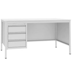 Biurko szare z 3 szufladami do gabinetu lekarskiego BIM 021 - 140 cm Biurko szare z 3 szufladami do gabinetu lekarskiego BIM 021 - 140 cm