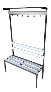 Ławka HPL do szatni z wieszakiem Ławka HPL do szatni z wieszakiem