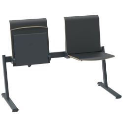Grafitowa ławka do poczekalni z automatycznym krzeslem TPS1 L2