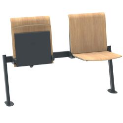Ławki na korytarze szkolne drewniane TPS1 L2 automatyczne siedzisko