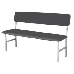 Grafitowa kozetka z oparciem do gabinetu lekarskiego Promet MD BC