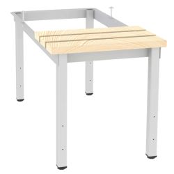 Podstawa stała z siedziskiem drewnianym do szaf socjalnych P 413 W o szer. 40 cm Podstawa stała z siedziskiem drewnianym do szaf socjalnych P 413 W o szer. 40 cm