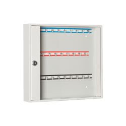 Przeszklona szafka na 30 kluczy z haczykami SK 30/s