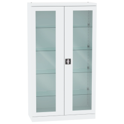 Metalowa szafa lekarska SML 103 przeszklona dwudrzwiowa