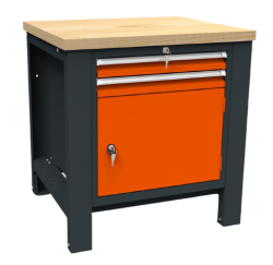 Stół warsztatowy ST08/03 "JEDYNKA" 2 szuflady i 1 szafka na klucz