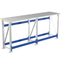 Zestaw dwóch stołów warsztatowych do garażu z blatem Valberg Master 107
