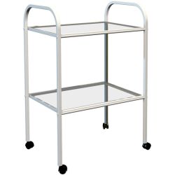 Stolik medyczny na kółkach MD SP 2G z szklanymi półkami Promet Stolik medyczny na kółkach MD SP 2G z szklanymi półkami Promet