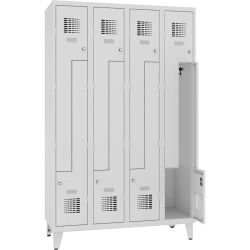 Szafka ubraniowa w kształcie litery L na nogach z regulacją SUL 34 W ST Szafka ubraniowa w kształcie litery L na nogach z regulacją SUL 34 W ST