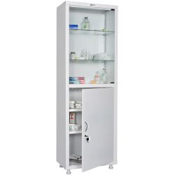 Szafa lekarska na nóżkach MD 1 1760 SG z półkami na leki Promet