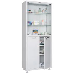 Szafa szpitalna z metalowymi i szklanymi drzwiami Promet MD 2 1670 SG