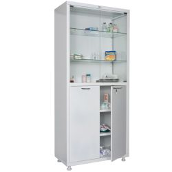 Metalowa szafa na nogach do gabinetu medycznego MD 2 1780 SG Promet