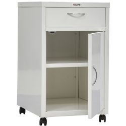 Mobilna biała szafka przyłóżkowa dla pacjentów szpitala MD TP 2 Mobilna biała szafka przyłóżkowa dla pacjentów szpitala MD TP 2