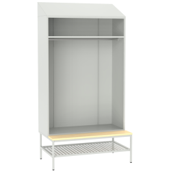 Otwarta szafa SZOS 0 do szatni z siedziskiem metalowa Malow Otwarta szafa SZOS 0 do szatni z siedziskiem metalowa Malow