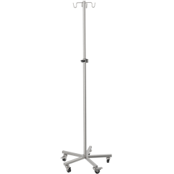 Stojak na kroplówki ze stali kwasoodpornej 4 haki WMK