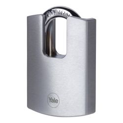 Kłódka z ochroną pałąka srebrna Yale Y122B/50/123/1