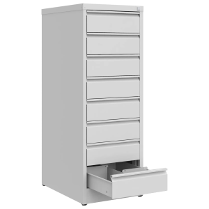 Szafa kartotekowa 8 szuflad 2 rzędy kartotek na klucz RODO SZK 323 ST 