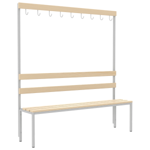szkolna ławka do szatni z wieszakami LSZ 1A - 150 cm