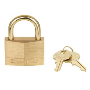 Mosiężna kłódka zamykana na klucz w kolorze złotym 645EURD