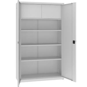 Metalowa szafa aktowa ze skarbczykiem SBM 213 m lx  malow