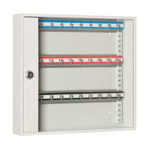 Szafka do kluczy z 30 przesuwnymi haczykami Leomar SKR 30/S