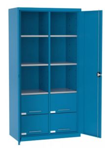 Szafa warsztatowa metalowa 6 półek 4 szuflady SL 110.21