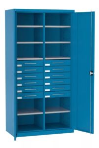 Szafa warsztatowa metalowa 10 półek 12 szuflad zamykana SL 162.21