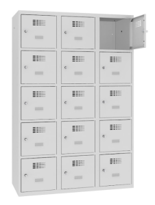 Potrójna szafa na korytarz do szkoły na książki SMS 435