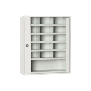 Metalowa szafka aktowa z szybą SP 16/S