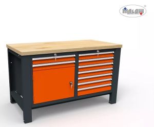 Stół warsztatowy roboczy ST14/05 DWÓJKA 9 szuflad zamek na klucz