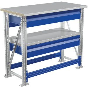 Stół maszynowo warsztatowy z 2 szufladami i półką Valberg Master 105