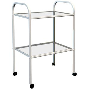 Stolik medyczny proceduralny SP 2G z szklanymi półkami