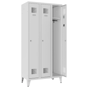 SUM 331 W 3-drzwiowa metalowa szafa pracownicza BHP z nóżkami 