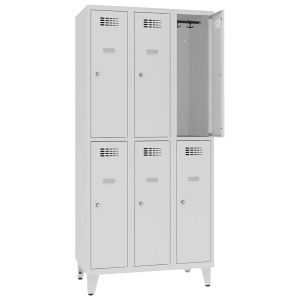 Szafka z podwójnym wieszakiem na kurtki i koszulki