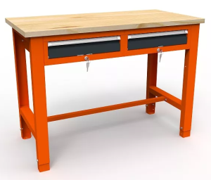 Stół warsztatowy SWT 12/02 DWÓJKA 2 podwieszane szuflady na zamek