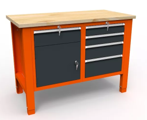 Stół warsztatowy SWT 12/04 DWÓJKA z blatem roboczym nośność 450 kg