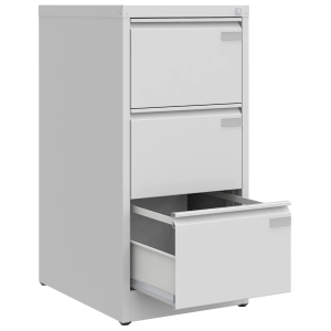 Szuflady wysuwane z szafki metalowej