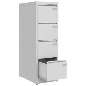 Szafka nowoczesna szara metalowa z wysuwem szuflad