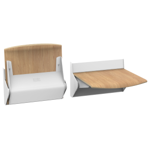 siedzisko na korytarz do biura TPS2A dąb szare