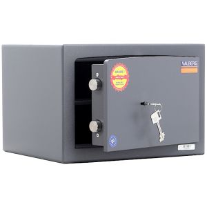 Sejf do biura z zamkiem kluczowym klasy I Valberg ASK 25 w kolorze grafitowym