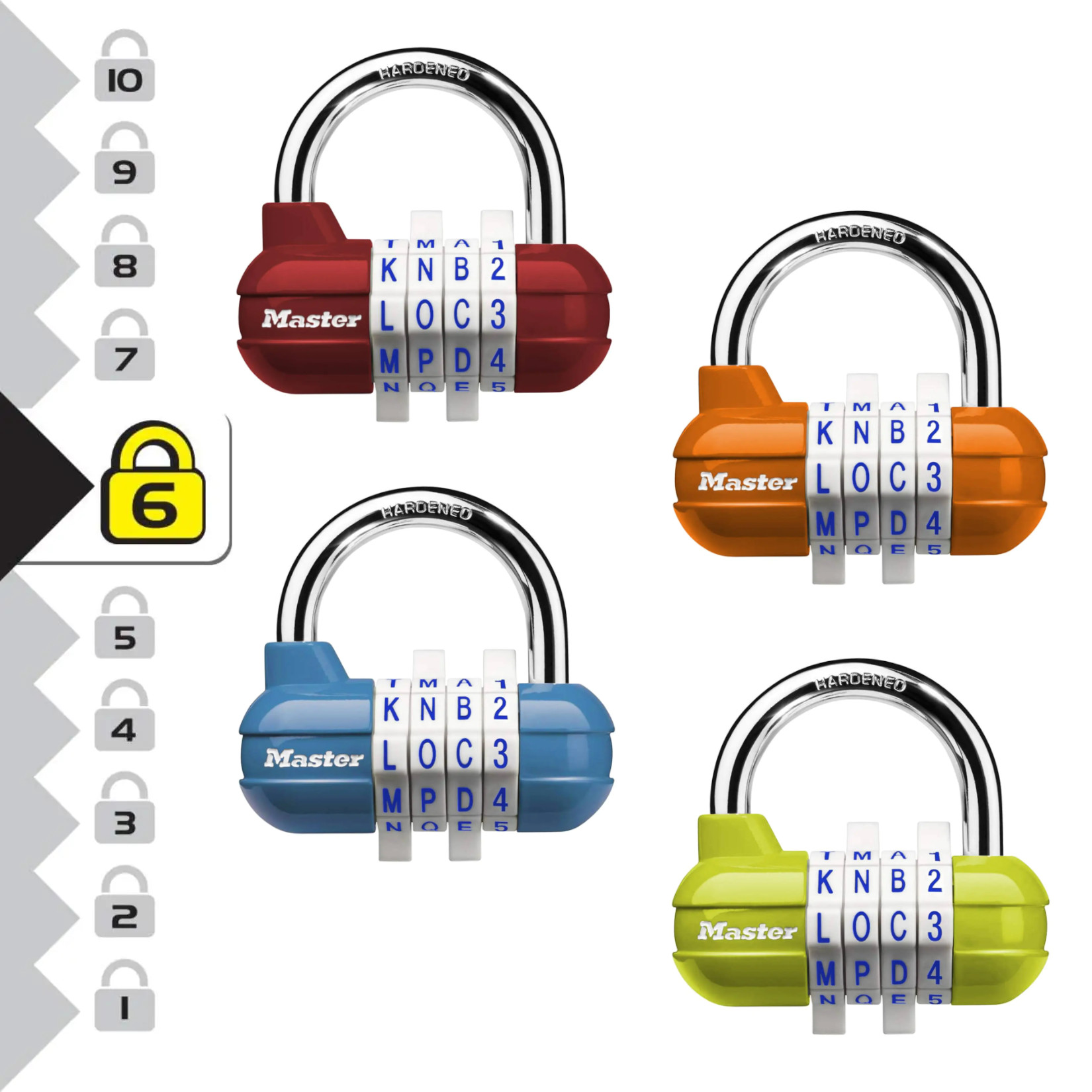 Kłódka na rower Masterlock 1534D pomarańczowa