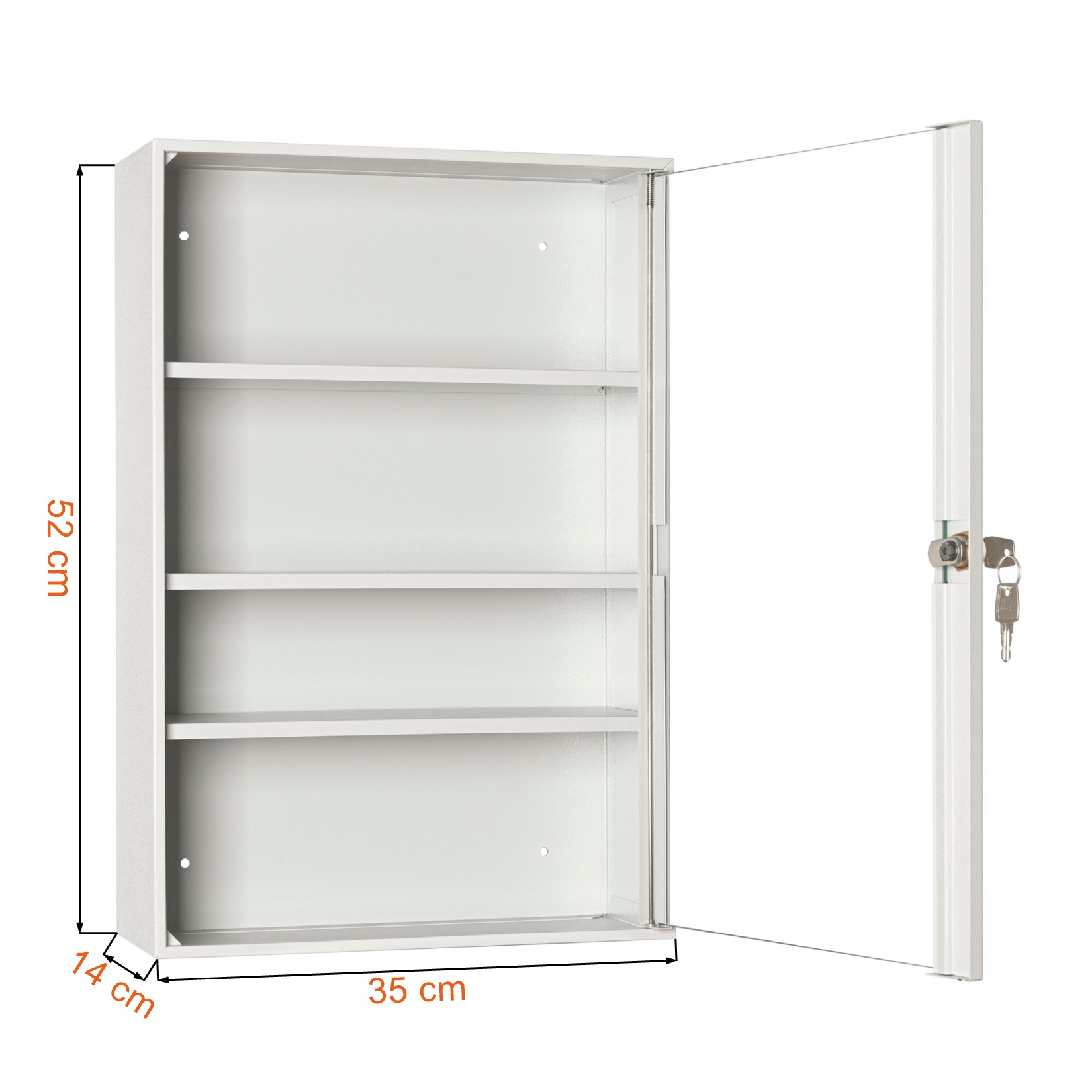 Wymiary apteczki Leomar AP3/S na klucz