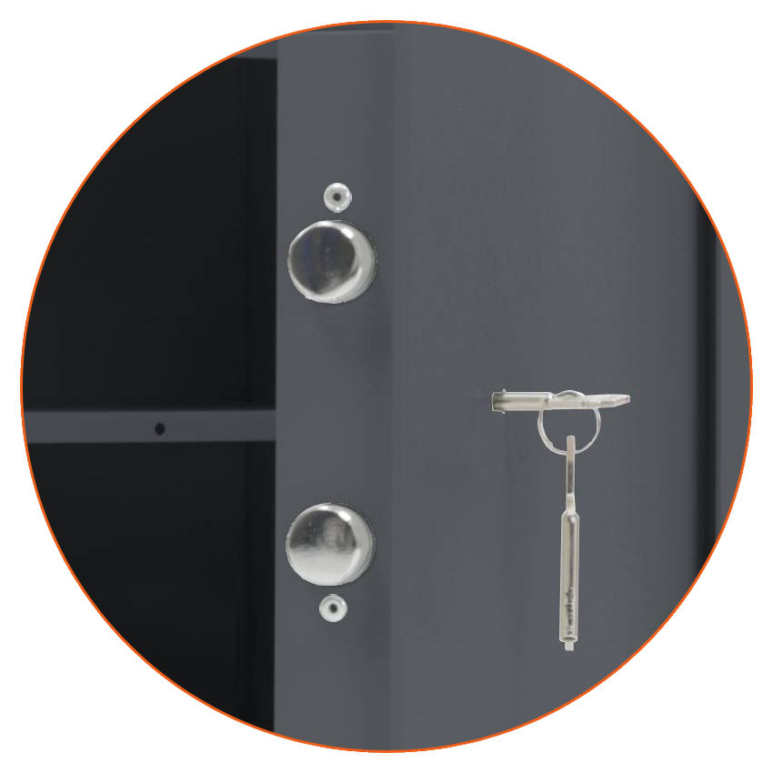 Rygle sejfu z zamkiem elektronicznym Valberg Arsenal 30 w kolorze grafitowym