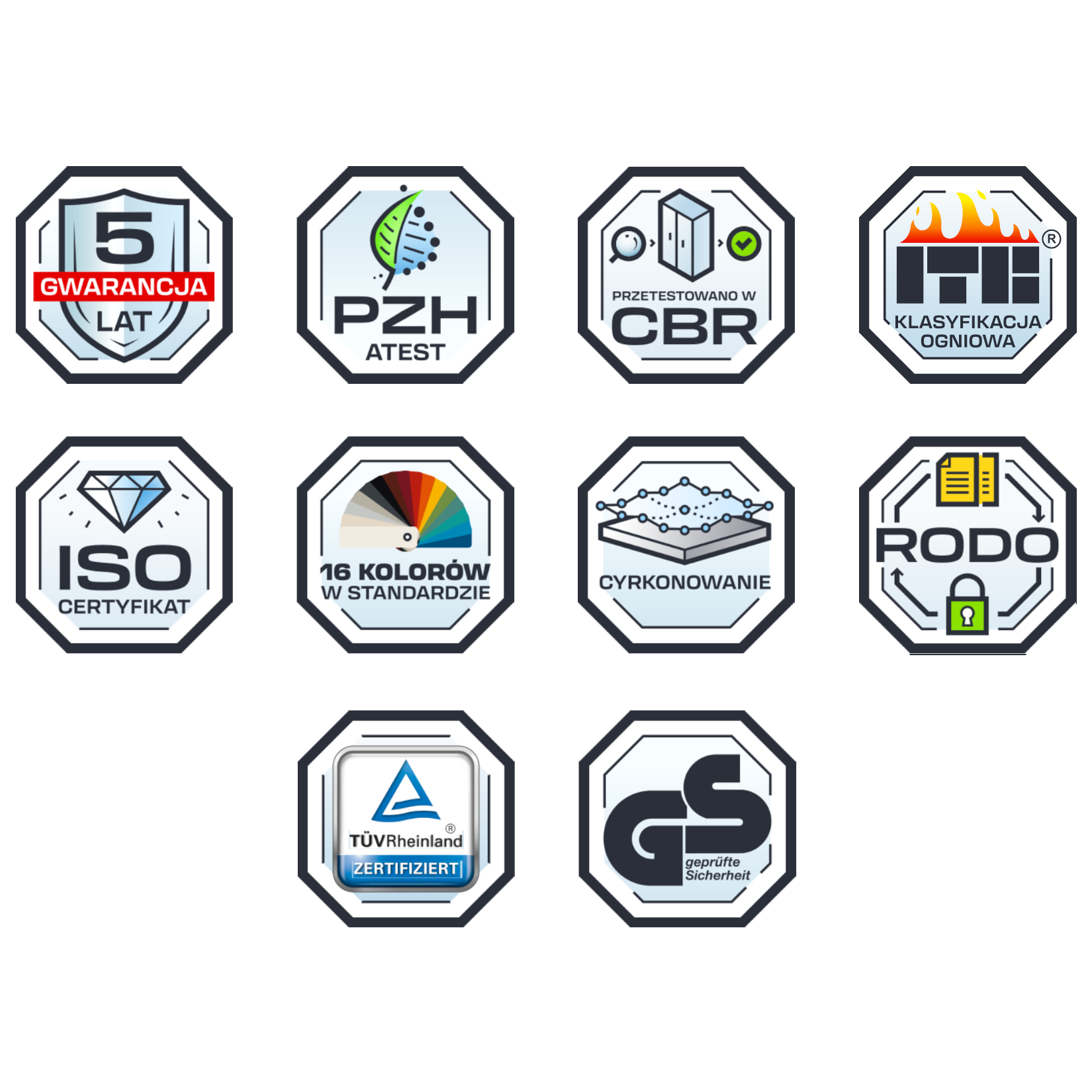 Certyfikaty oraz atesty szafki SZK 101 ST