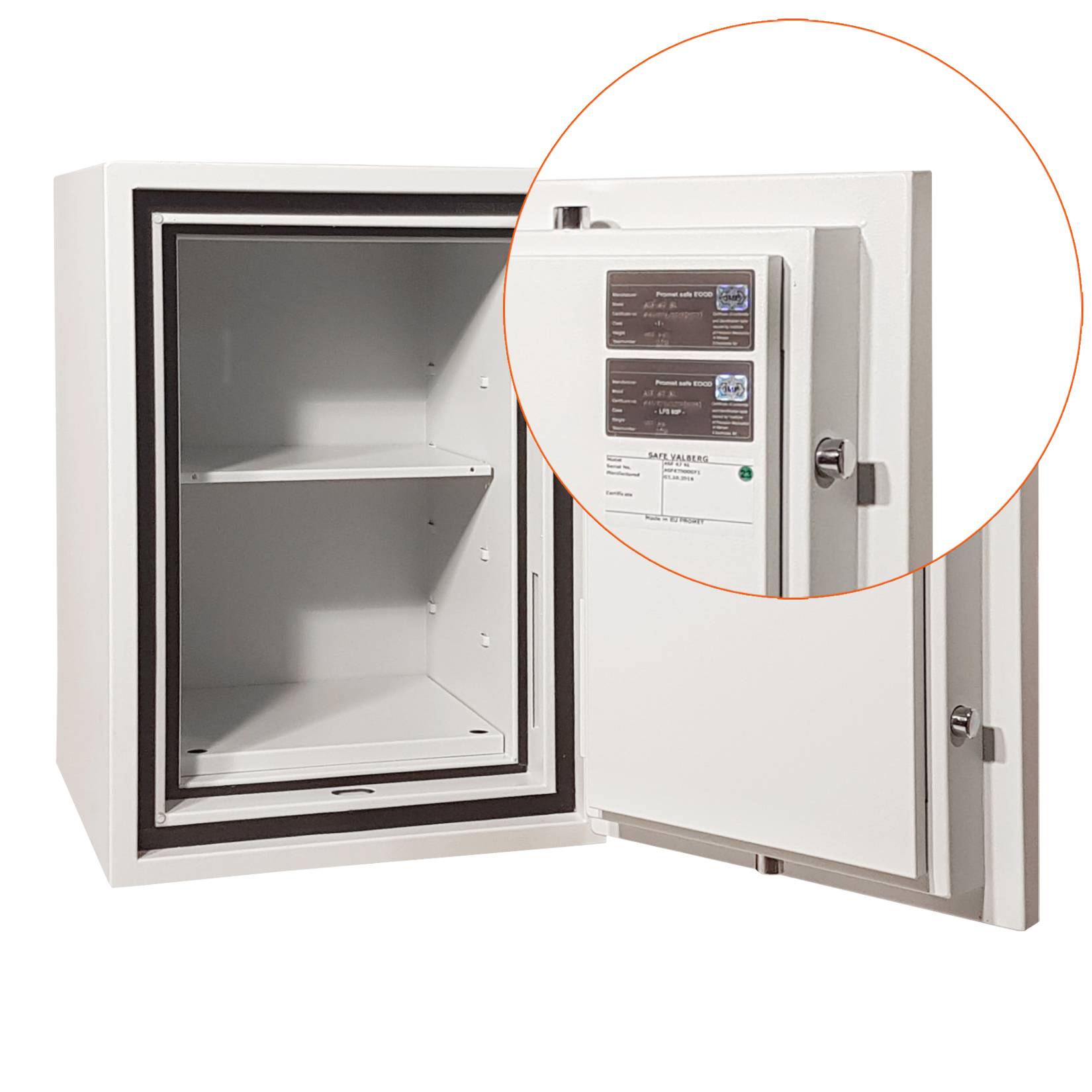 Grubość blachy i drzwi w sejfie Valberg ASF 67