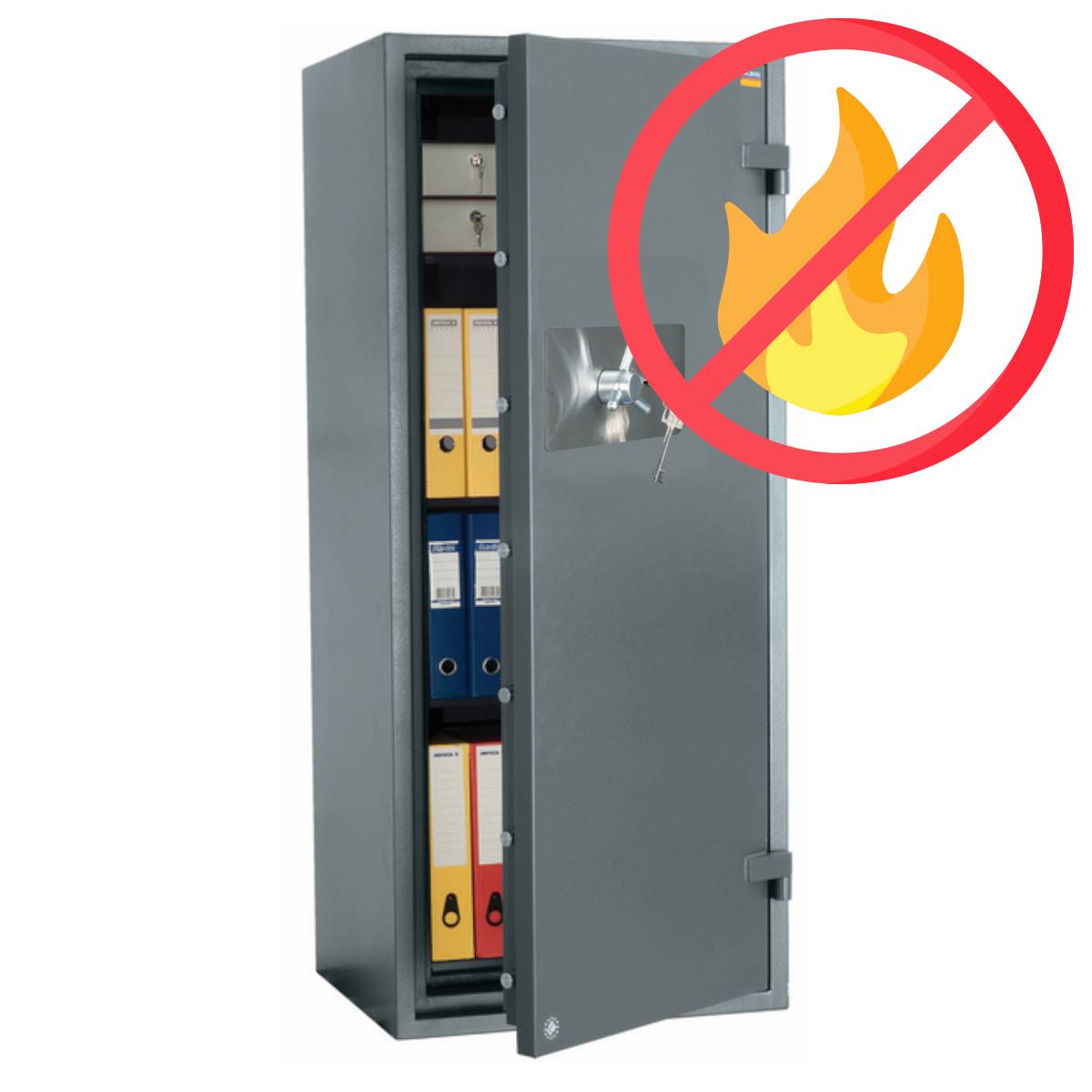 Sejf przeciwpożarowy klasy II z zamkiem na klucz Valberg Gardian 165