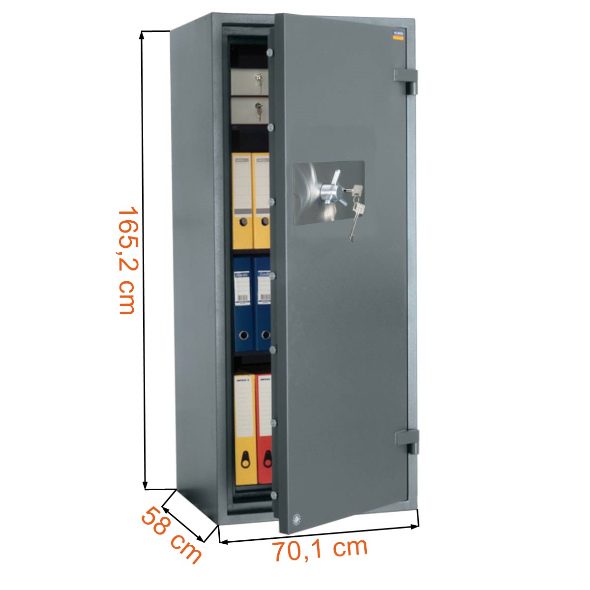 Sejf ogniotrwały na klucz Valberg Gardian 165 klasy II