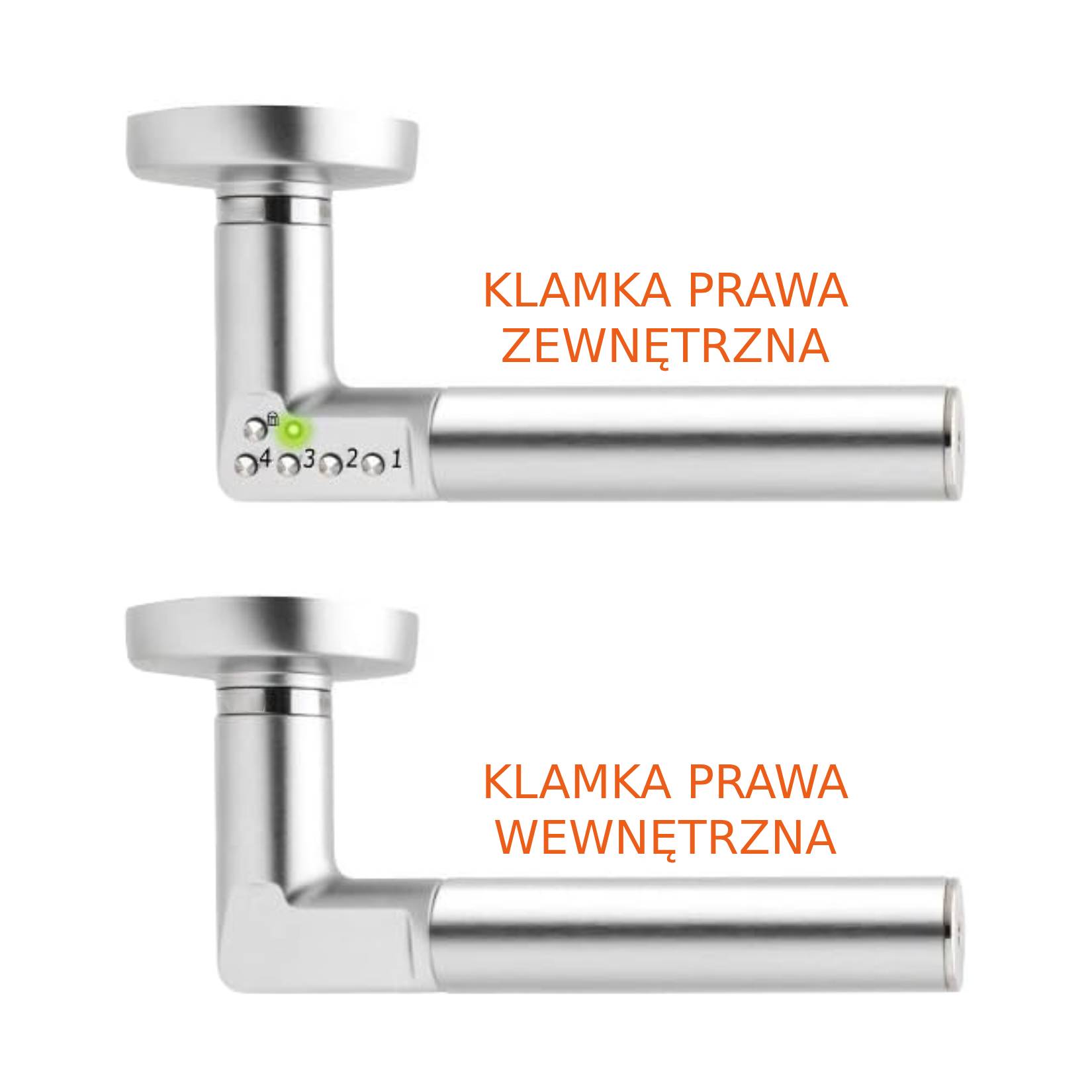Klamka Assa Abloy 8812 prawa - zewnętrzna i wewnętrzna